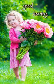 The sun shines each day, but the sunday`s morning sunshine has its own unique pride. Cute Kids Good Morning Flower Images In Hindi Good Morning Friend Girls 564x875 Wallpaper Teahub Io