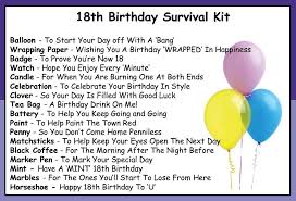 40th Birthday Present Ideas For Sister 18th Birthday Survival Kit List Google Search Birthday Survival Kit 40th Birthday Funny 40th Birthday Quotes