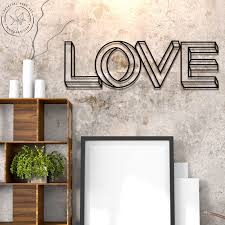 Bedroom Wall Art Home Wall Sign Ideas Love Wall Decor Geometric Letter Sign Metal Wall Decor Wall Decor Wall Signs Decor