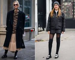 Image of Full Skirts with Tights winter fashion trend 2024