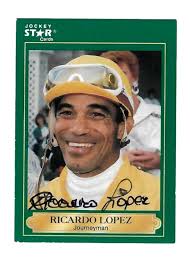RICARDO LOPEZ Horse Racing 1991 Jockey Star SIGNED