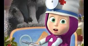 песня про новый год из мультфильма маша и медведь Masha I Medved Doctor Help Santa Masha And The Bear Help Santa I Masha And The Bear Bears Game Bear