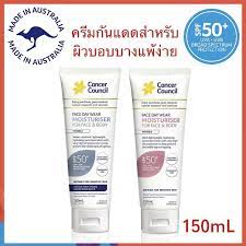 This is the equivalent of 1 teaspoon of sunscreen to each arm, leg, front of body, back of body and face (including neck and. Cancer Council Spf 50 Face Body Moisturiser 150ml Shopee Thailand