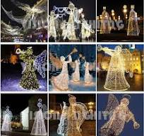 High Motif Rope Lights LED Christmas Angel with Trumpet ...