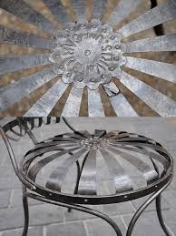 Sprung Seat And Back Wrought Iron Chairs Hand Riveted Construction Polished And Lacq Wrought Iron Chairs Outdoor Dining Chair Cushions Accent Chairs For Sale