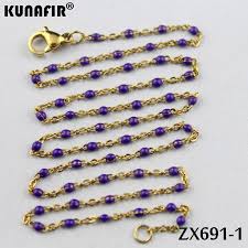 Yiwu fansheng jewelry co., ltd. 10 Buah 20 Buah Rantai Salib Warna Emas 1 5mm Dengan Kalung Besi Tahan Karat Resin Warna Perhiasan Mode Wanita Zx691dg Liontin Kalung Aliexpress