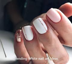 That's the best way i would describe this nail art. 30 Simple Trending White Nail Design Ideas Whitenails Nail Cute Spring Nails Elegant Nails Spring Nail Art