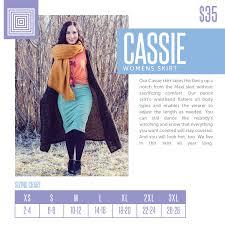 Lularoe Cassie Sizing Chart 2018 In 2019 Lularoe Skirt