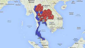 Google Fusion: The division of Thailand, an exploratory map | Bangkok  Shutdown