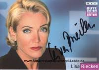 Autogramm Lisa Riecken * 29.7.1949 Hamburg RTL Gute Zeiten,