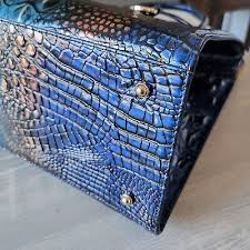 Brahmin Caroline Fortune Ombre Melbourne Leather Satchel Bag Blue  Multicolor EUC for sale online