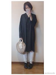uniqlouのシャツワンピでモノトーンシンプルコーデとカラーリングだけの美容院 2月10日 ユニクロ コーデ カラー カラーリング