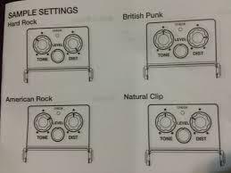 Boss Ds 1 Suggested Settings From Original Manual Part 1