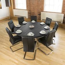 Made in malaysia, the lenoir is constructed from durable wood and comfortably seats up to four. Large Round Dining Table Seats 10 Ideas On Foter