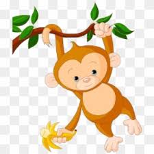 The monkey has turned its back to the camera and is dancing. Hanging Monkey Png Baby Monkey Clip Art Transparent Png 1024x1024 6476595 Pngfind