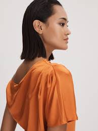 Anna Quan Satin Off-the-Shoulder Top