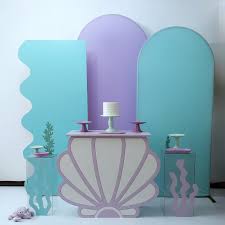 Decoração Festa Pocket Sereia Verde e Lilás (Locação) - Locpocket Locadora  Festa Pocket Ponta Grossa