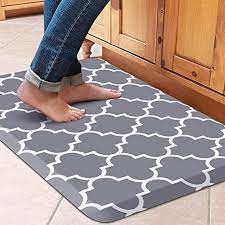 These non slip grey black rugs are machine washable at 30 degrees. Amazon Com Wiselife Kitchen Mat Cushioned Anti Fatigue Kitchen Rug 17 3 X 28 Non Slip Waterproof Kitchen Mats And Rugs Heavy Duty Pvc Ergonomic Comfort Mat For Kitchen Floor Home Office Sink Laundry Grey Kitchen