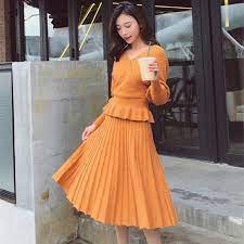 To give you the best experience on asos, and to make sure the asos ads you see on other sites are relevant. Buy Women S Knit Sweater 2 Piece Set Fashion Batwing Sleeve Top Pleated Skirt Suit Knitted Twinset At Affordable Prices Free Shipping Real Reviews With Photos Joom