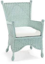One Kings Lane Beehive Wicker Accent Chair Sky Blue Porch Chairs Indoor Wicker Chairs Wicker Chairs
