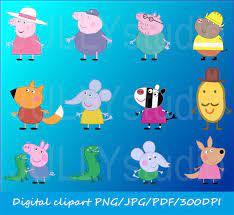 We offer over 300 balloon choices and custom make balloons special for you. 11 Ys Digital Peppa Pig Clip Art Edmond Elephant Mr Potato Head Zoe Zebra Png Jpg Pigs Vector Clip Peppa Pig Party George Pig Party Pig Clip Art