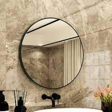 Free continental us shipping on orders over $75. Buy Jenbely 24 Inch Round Bathroom Wall Mirror Black Circle Vanity Mirror Farmhouse Bathroom Mirror With Premium Brushed Metal Frame For Entryways Living Rooms Online In Vietnam B08tt23qr5