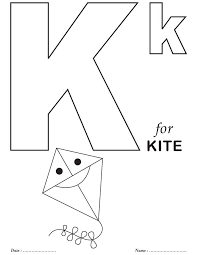 K is for kangaroo coloring page. Letter K Kite Coloring Page Novocom Top