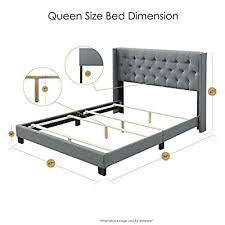The versatile expanding panel feature gives you the flexibility to accommodate a double, queen or king size bed, making it simple to create a luxurious focal. Buy Dg Casa Bardy Upholstered Panel Bed Frame With Diamond Tufted And Nailhead Trim Wingback Headboard Queen Size In White Faux Leather Fabric Online In Indonesia B07mblbpc4