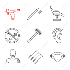 Smaug over the lonely mountain. Tattoo Studio Linear Icons Set Highlighter Tattoo Chair Piercing Gun Prohibition Razor Pierced Ear And Tongue Tattooist Needles Thin Line Contour Symbols Isolated Vector Outline Illustrations Royalty Free Cliparts Vectors And Stock