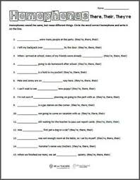 Free Printable Homophones They Re Their There Weareteachers Homophones Worksheets Homophones 6th Grade Worksheets