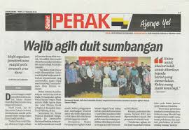 27 april 2021 , 15 ramadhan 1442h. Waqaf Perak Ar Ridzuan Keratan Akhbar