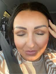 When you attempt to feather your own brows to cover old blocky ones! Omg  this was soooo hard ( I've tattooed powder brows