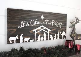 Christmas wall plaque | nativity | 16 x 24| lighted | bmtx58657. Silent Night Sign All Is Calm All Is Bright Sign Wood Sign Etsy Christmas Signs Wood Christmas Diy Pallet Christmas Wall Decor