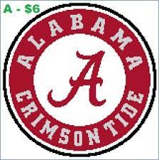 Cross stitch patterns can be purchased online and from haberdashery stores. Easy Patterns University Of Alabama Crimson Tide Cross Stitch Pattern