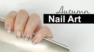 Jinsoon color field collection nail lacquer Beige And Nails With White Stripes Autumn Nail Art Video Tutorial