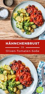Hahnchenbrust In Oliven Tomaten Sosse Rezept Hellofresh Rezept Schnelles Gesundes Abendessen Essen Kochen Kartoffelecken Rezept