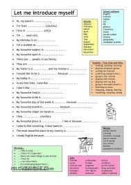 Let Me Introduce Myself How To Introduce Yourself Learn English Teaching English
