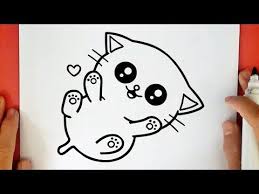 How To Draw A Cute Baby Kitten Youtube Kawaii Cat Drawing Kitten Drawing Simple Cat Drawing
