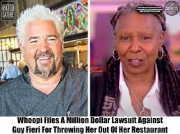 SpaceX Fanclub - Whoopi Files A Million Dollar Lawsuit Against Guy Fieri For Throwing Her Out Of Her Restaurant - Satire | Facebook