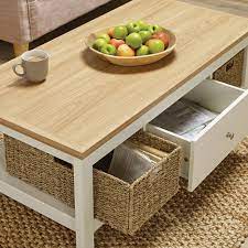 Hampshire oak coffee table £269.95. Lpd Furniture Cotswold Rectangular 1 Drawer Coffee Table Cream Oak Leader Furniture