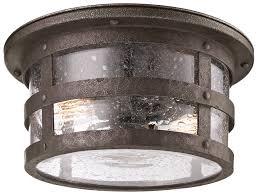 Troy C3310 Barbosa 2 Lamp Nautical Bronze Flush Mount Outdoor Ceiling Light Tro C3310
