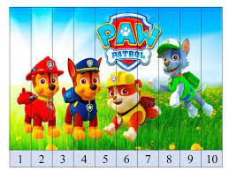 Puzzle De Numeros Patrulla Canina Con Superimagenes2 Juegos Matematicos Para Ninos Juegos Educativos Para Ninos Imprimibles Para Preescolar