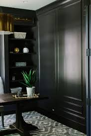 Benjamin Moore Iron Mountain Home Office Extensive Millwork Using Panel Molding And Then Having The Whole Room Paint Interior Design Interior Countertop Design