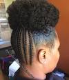Braided Low Bun Natural Hair