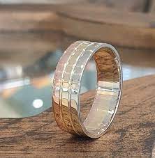 Unisex 3 Tone Wedding Band Unique Wedding Ring Mens Wedding Etsy Israel Wedding Rings Unique Men S Wedding Ring Mens Wedding Rings