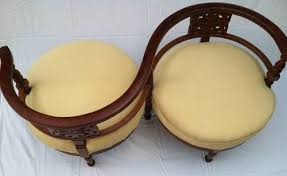 Antique Conversation Chair Courting Chair Tete A Tete Art Deco Furniture Indian Inspired Decor Antique Chairs