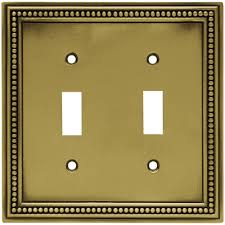 By imihov aug 14, 2018. Hampton Bay Brass 2 Gang Toggle Wall Plate 1 Pack W10102 Abt Uh The Home Depot Plates On Wall Switch Plate Covers Wall Plate Cover