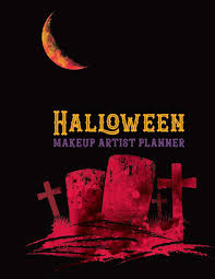 halloween makeup artist planner recording notebook for face