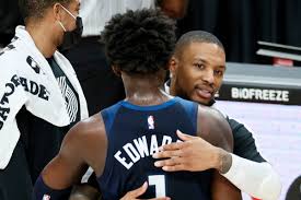 Shop damian lillard jerseys and gear at fanatics. Timberwolves Anthony Edwards Landed A Personalized Damian Lillard Jersey Blazer S Edge