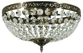 It is not only about the color, materials, shapes, and forms; Antique Brass Lead Crystal Ceiling Light Le Pavillon